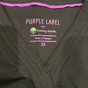 Black purple label scrub set